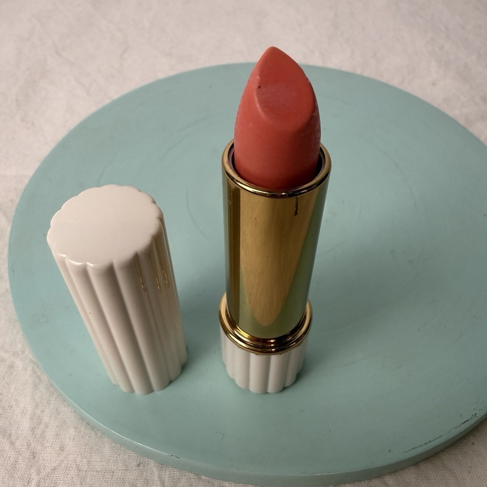 Estee Lauder All-Day Lipstick Beautiful Pink White Fluted Tube Vtg‎ Discontinued
